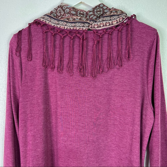 ENERGÉ WORLD WEAR Fringe Scarf Top Size Large NWT - Picture 7 of 8